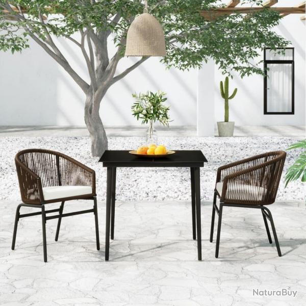 Ensemble  manger de jardin 3 pcs Marron