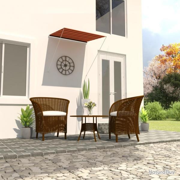 Auvent rtractable 150x150 cm Orange et marron