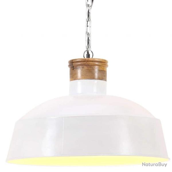 Lampe suspendue industrielle 42 cm Blanc E27