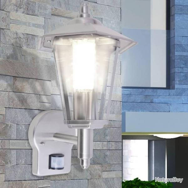 Lampe murale extrieure avec capteur Acier inoxydable