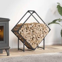 Portant de bois chauffage anthracite 80x25x80 cm
