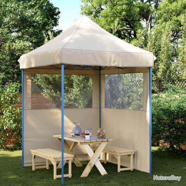 Tente de rception pliable escamotable avec 2 parois latrales