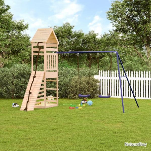 Aire de jeux d'extrieur bois de pin massif