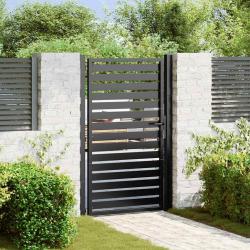 Portail de jardin verrouillable noir 100x150 cm aluminium
