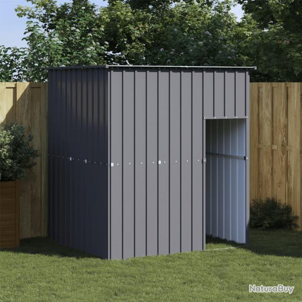 Niche pour chien avec toit anthracite acier galvanis