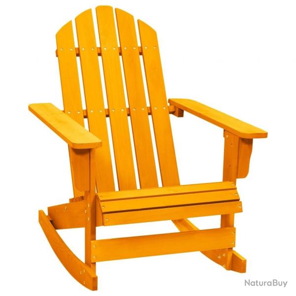 Chaise  bascule de jardin Adirondack bois de sapin orange