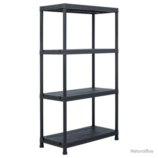 tagre de rangement Noir 100 kg 60x30x138 cm Plastique