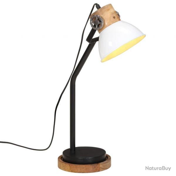 Lampe de bureau 25 W blanc 18x18x60 cm E27