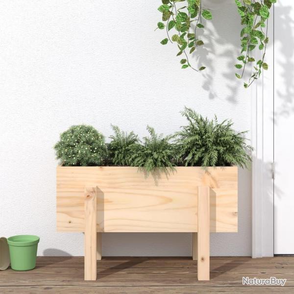 Jardinire 62x30x38 cm bois massif de pin