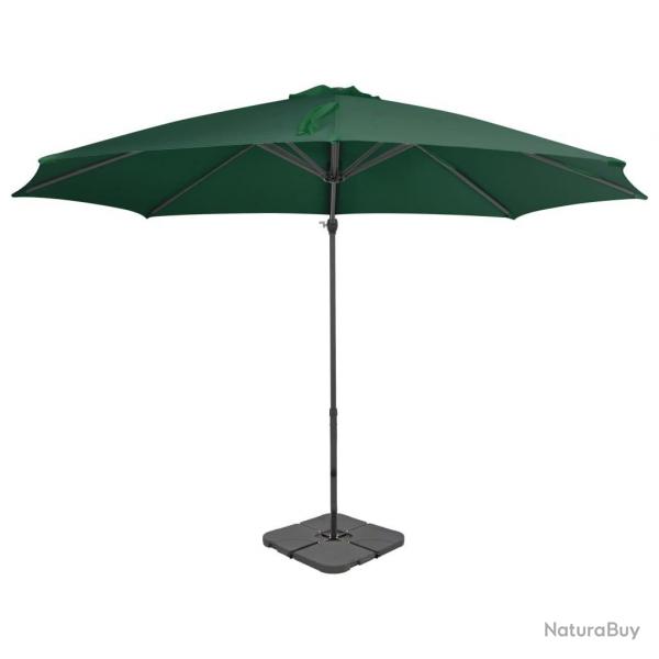 Parasol de jardin avec base portable vert