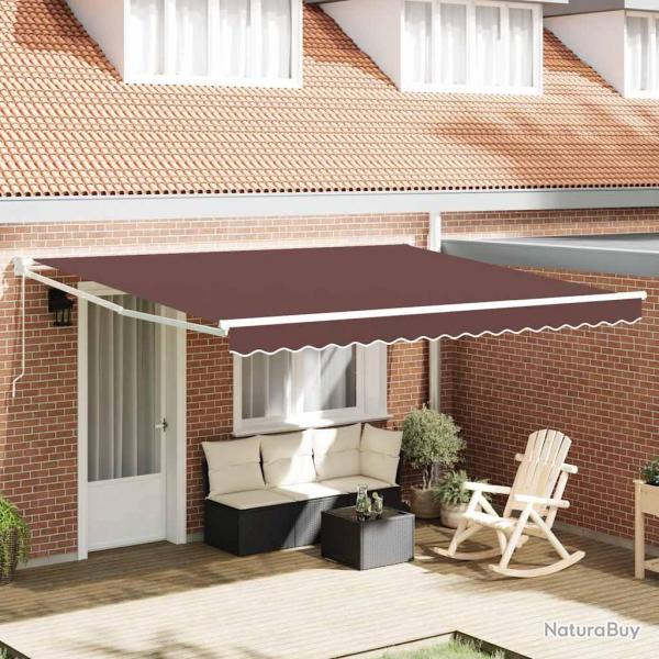 Auvent manuel rtractable marron 400x300 cm
