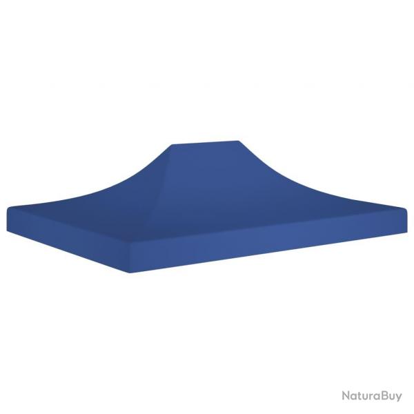 Toit de tente de rception 4,5x3 m Bleu 270 g/m
