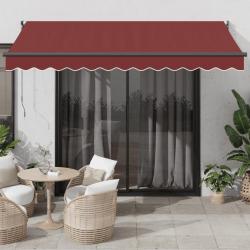 Auvent rétractable automatique bordeaux 350x250 cm