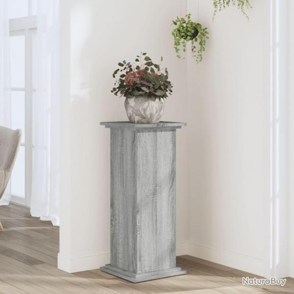 Support pour plantes sonoma gris 33x33x80 cm bois d'ingnierie