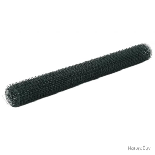 Grillage Acier avec revtement en PVC 10x1,5 m vert