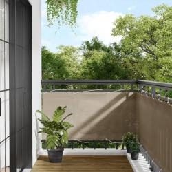 Écran de balcon taupe 75x1000 cm 100% polyester oxford