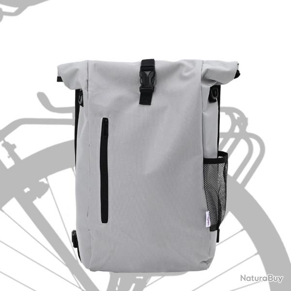 Sac de vlo pour porte-bagages 20 L Gris 31x13x58 cm