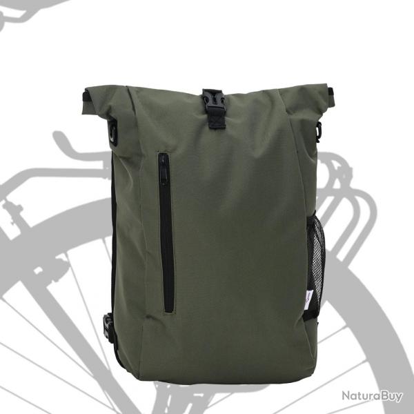 Sac  vlo pour support de sacoche 20 L vert olive 31x13x58 cm