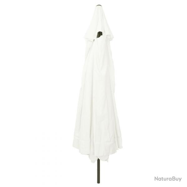 Parasol de jardin395x245 cm Blanc sable