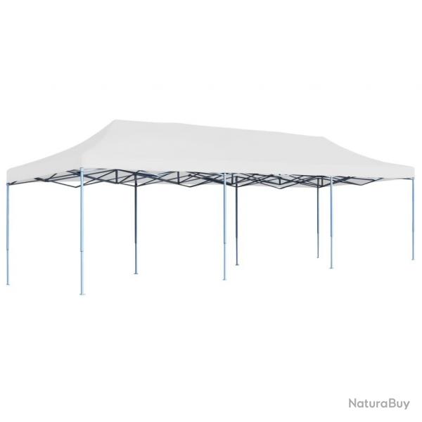 Tente de rception pliable 3x9 m Blanc