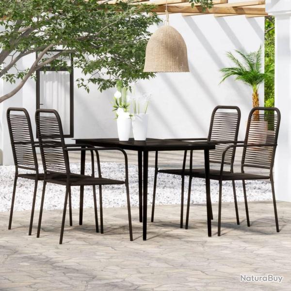 Ensemble  manger de jardin 5 pcs Noir