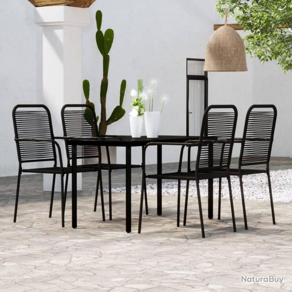 Ensemble  manger de jardin 5 pcs Noir
