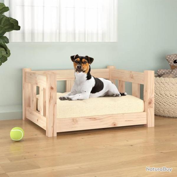 Lit pour chien 55,5x45,5x28 cm bois de pin solide