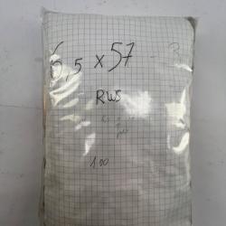 vrac 100 douille 6.5x57 rws  mélangé tiré 1 fois lot