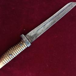 Poignard réalisé à partir d'une baïonnette Chassepot 1866 - Couteau de combat ?