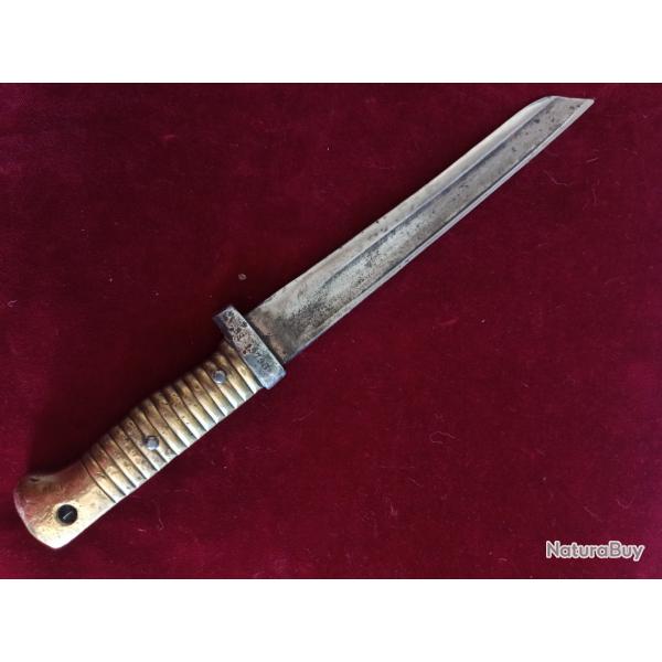 Poignard ralis  partir d'une baonnette Chassepot 1866 - Couteau de combat ?