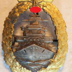 insigne allemand KM Kriegsmarine équipage batiment haute mer Flotten-Kriegsabzeicen GUI25IKM002