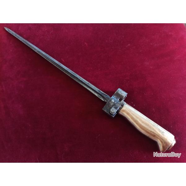 Poignard ralis  partir d'une baonnette lebel 1886 poigne laiton 2 - Couteau de combat ?