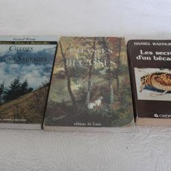 Lot 3 livres chasse bécasse