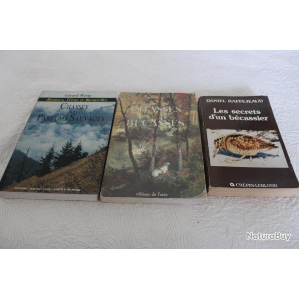 Lot 3 livres chasse bcasse