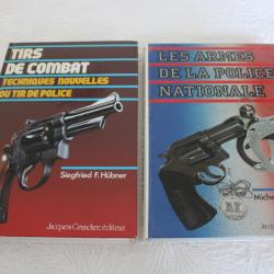 Lot 2 livres tirs de combat et armes de la police