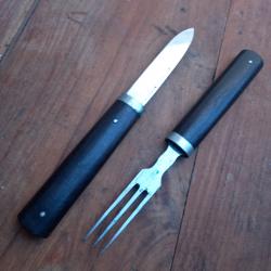 Set de Voyage Couteau Fourchette Manche en PALISSANDRE