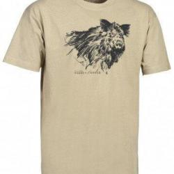 Tee-Shirt Sanglier beige VERNEY CARRON-XL