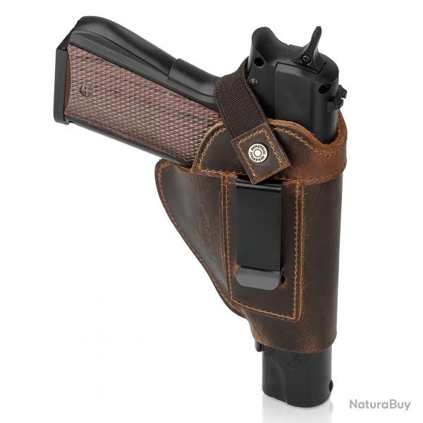 Holster en cuir OWB IWB - Marron