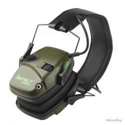Casque antibruit électronique à réduction active - vert - LIVRAISON GRATUITE