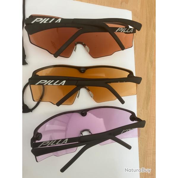  vendre 3 paires de lunettes ball trap PILLA tat neuf