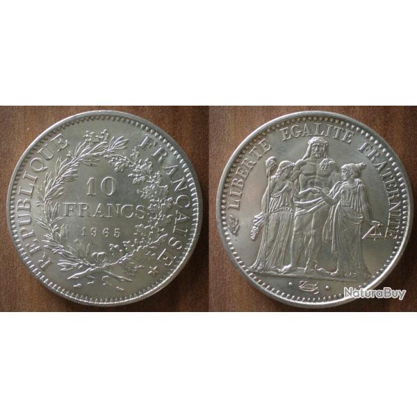 France 10 Francs 1965 Hercule Piece Argent Hercules Franc Frcs Frc frs