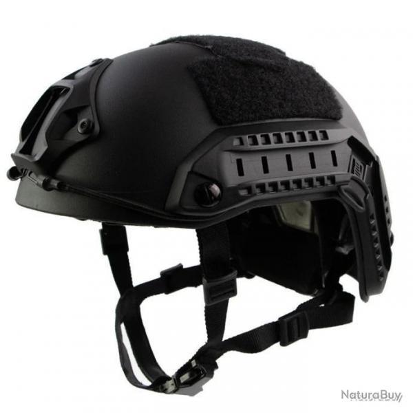 CASQUE TACTIQUE FAST NOIR (NON VENTIL) - LIVRAISON GRATUITE