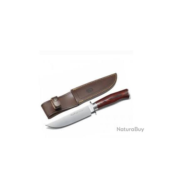 Muela ELK-14R.I Couteau de chasse avec manche en bois rouge