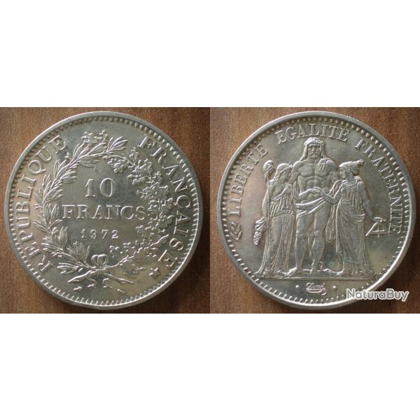 France 10 Francs 1972 Hercule Piece Argent Hercules Franc Frcs Frc frs