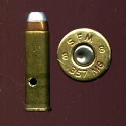 .357 Magnum Spécial Police Française - RARE balle JAP pour intervention - noyau alu/chemise cuivre