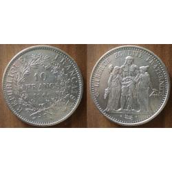 France 10 Francs 1966 Hercule Piece Argent Hercules Franc Frcs Frc frs
