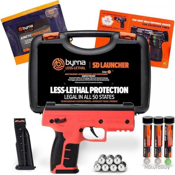 KIT PISTOLET DE DEFENSE BYRNA SD POIVRE Orange