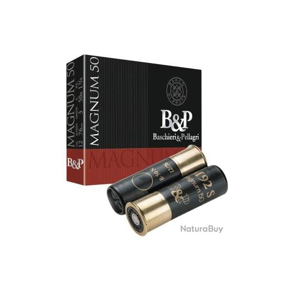 5 Boites de 10 cartouches B&P Magnum 50 cal.12/76 mm N2 50g