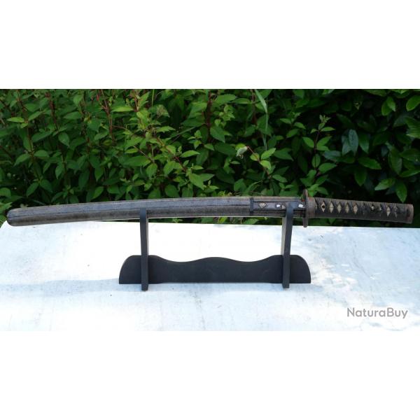 Rare sabre Wakizashi japonais priode EDO sign par le forgeron Nagayoshi - ref SDC25WAK001