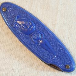 AUTOMOBILIA - rare Canif ESSO fille plaquettes bleues CAB25CNR002